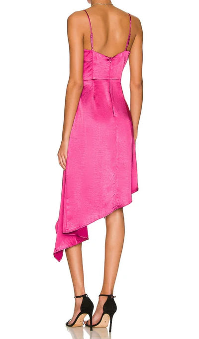 Vestido de fiesta de corte A con tirantes finos y espalda descubierta